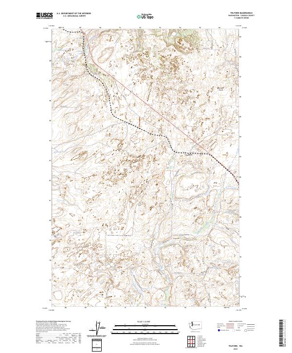 US Topo 7.5-minute map for Telford WA