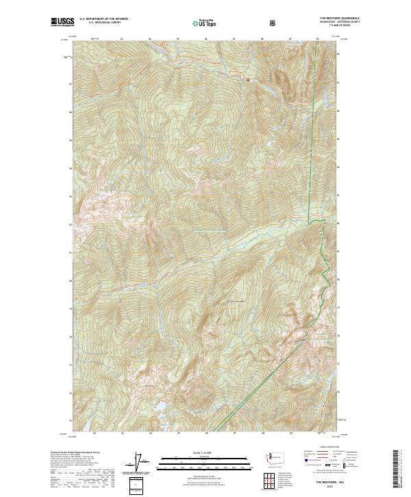 US Topo 7.5-minute map for The Brothers WA