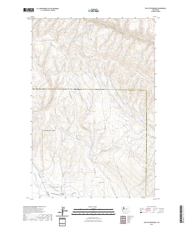 US Topo 7.5-minute map for The Cottonwoods WA