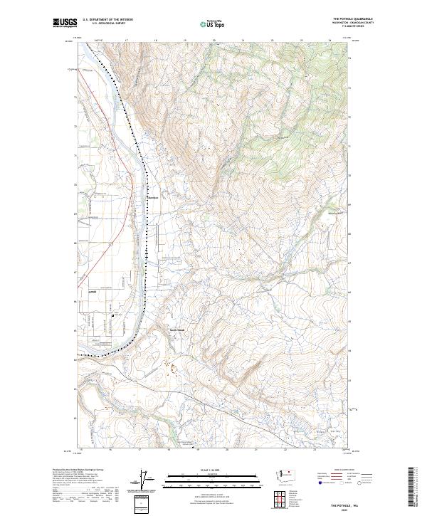 US Topo 7.5-minute map for The Pothole WA