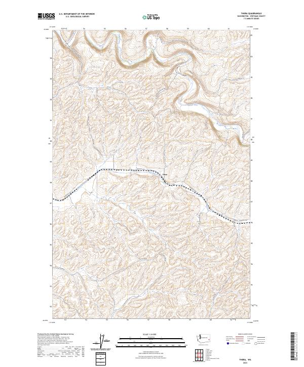 US Topo 7.5-minute map for Thera WA