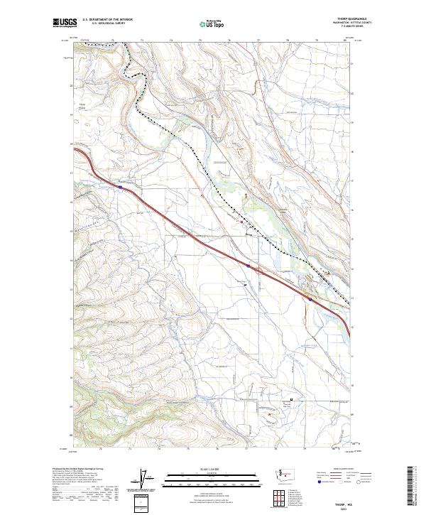 US Topo 7.5-minute map for Thorp WA