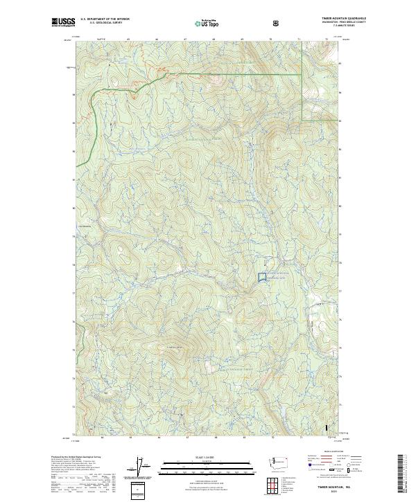 US Topo 7.5-minute map for Timber Mountain WA