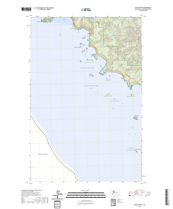 US Topo 7.5-minute map for Toleak Point WA