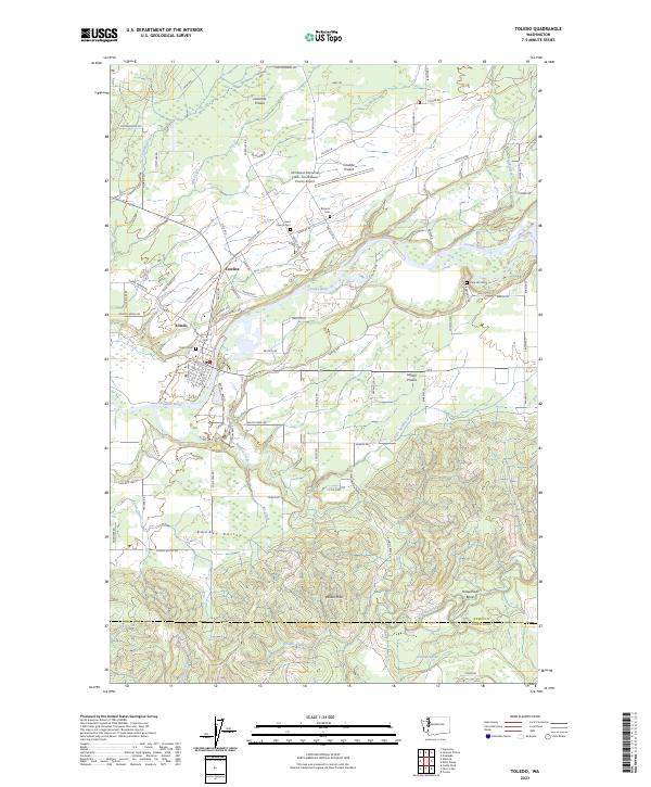 US Topo 7.5-minute map for Toledo WA