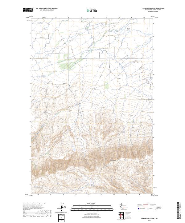 US Topo 7.5-minute map for Toppenish Mountain WA