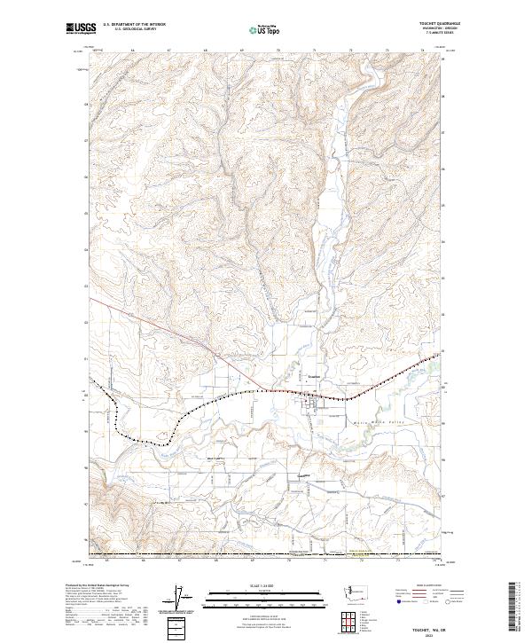 US Topo 7.5-minute map for Touchet WAOR