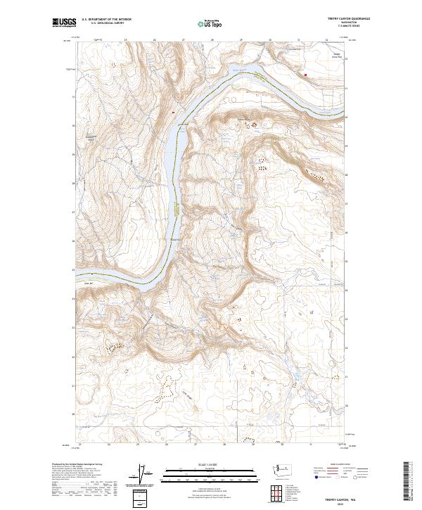 US Topo 7.5-minute map for Trefry Canyon WA