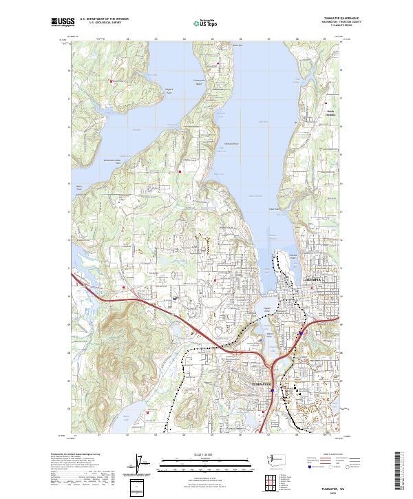 US Topo 7.5-minute map for Tumwater WA