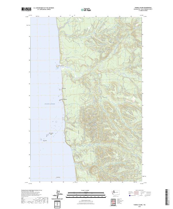 US Topo 7.5-minute map for Tunnel Island WA