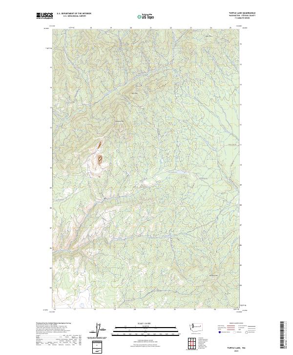 US Topo 7.5-minute map for Turtle Lake WA