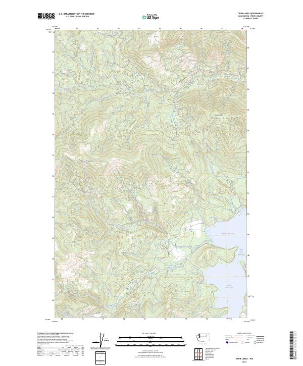 US Topo 7.5-minute map for Twin Lakes WA