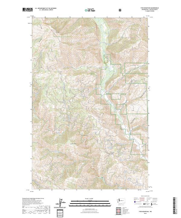 US Topo 7.5-minute map for Tyee Mountain WA