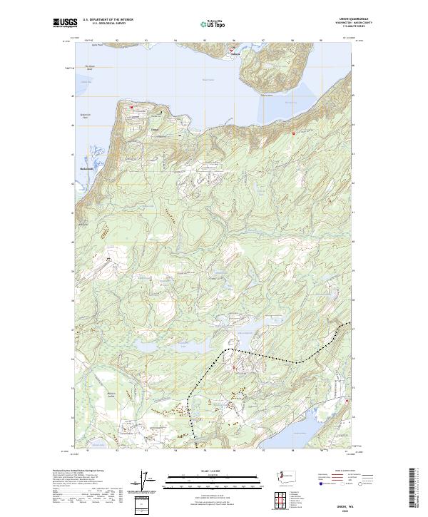 US Topo 7.5-minute map for Union WA