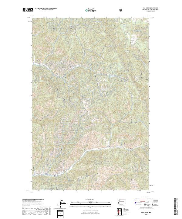 US Topo 7.5-minute map for Van Creek WA