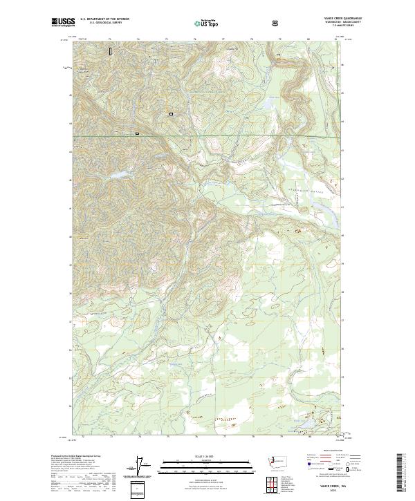 US Topo 7.5-minute map for Vance Creek WA