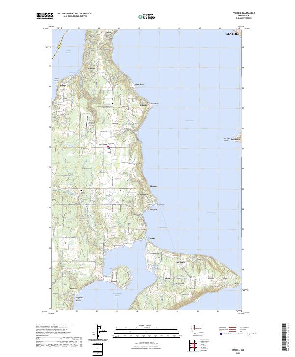 US Topo 7.5-minute map for Vashon WA