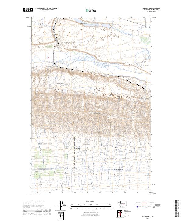 US Topo 7.5-minute map for Wahatis Peak WA