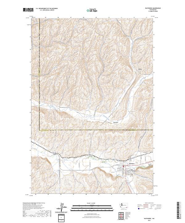 US Topo 7.5-minute map for Waitsburg WA