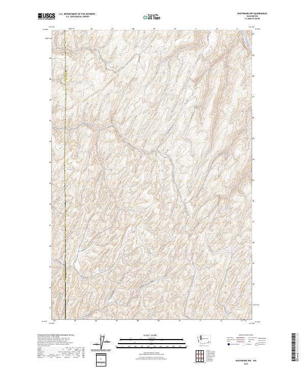 US Topo 7.5-minute map for Waitsburg NW WA