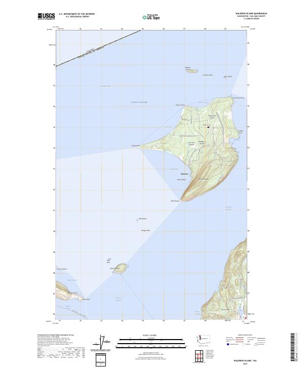 US Topo 7.5-minute map for Waldron Island WA