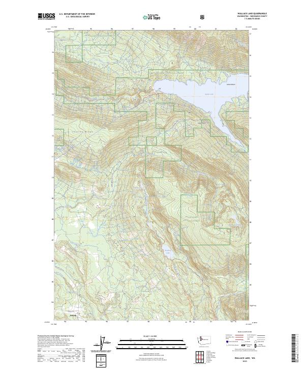 US Topo 7.5-minute map for Wallace Lake WA