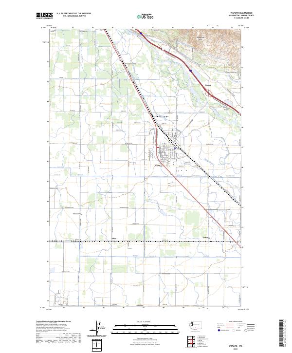 US Topo 7.5-minute map for Wapato WA