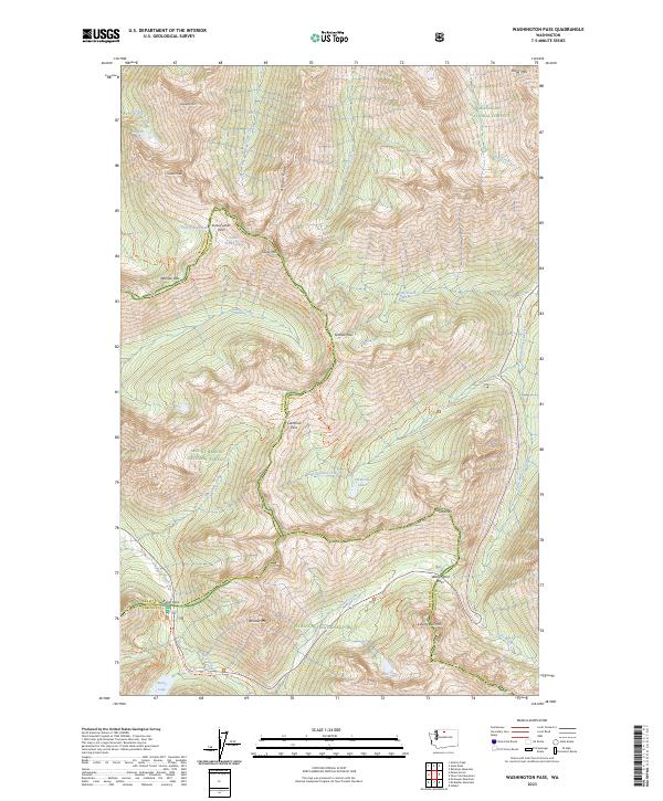 US Topo 7.5-minute map for Washington Pass WA