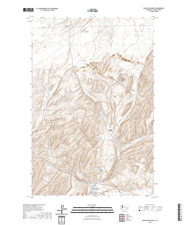 US Topo 7.5-minute map for Washtucna North WA