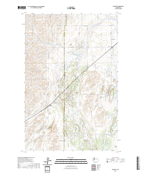 US Topo 7.5-minute map for Waukon WA