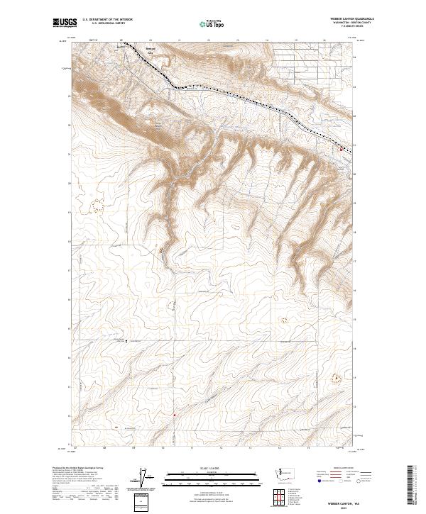 US Topo 7.5-minute map for Webber Canyon WA