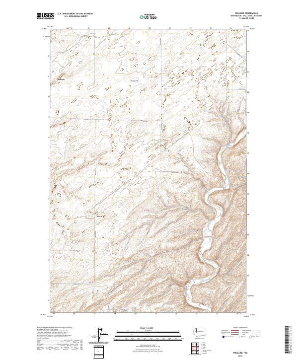 US Topo 7.5-minute map for Welland WA