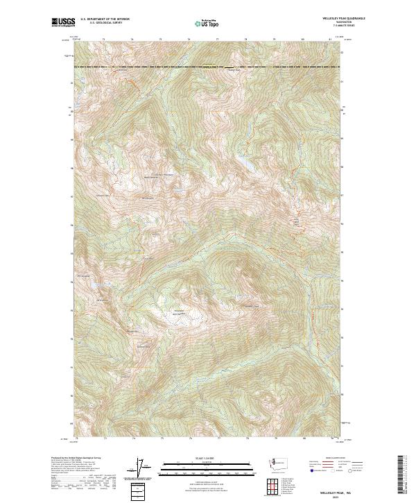 US Topo 7.5-minute map for Wellesley Peak WA