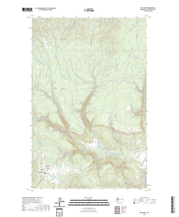 US Topo 7.5-minute map for Wellpinit WA