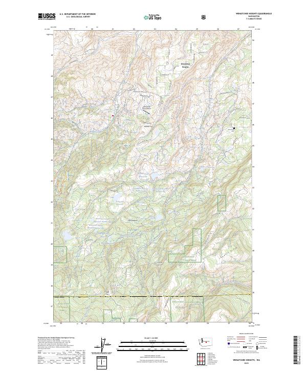 US Topo 7.5-minute map for Wenatchee Heights WA