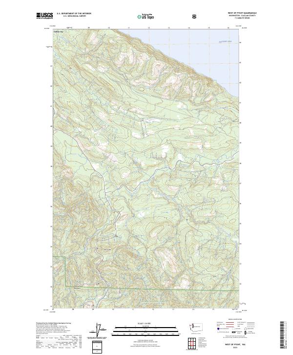 US Topo 7.5-minute map for West of Pysht WA