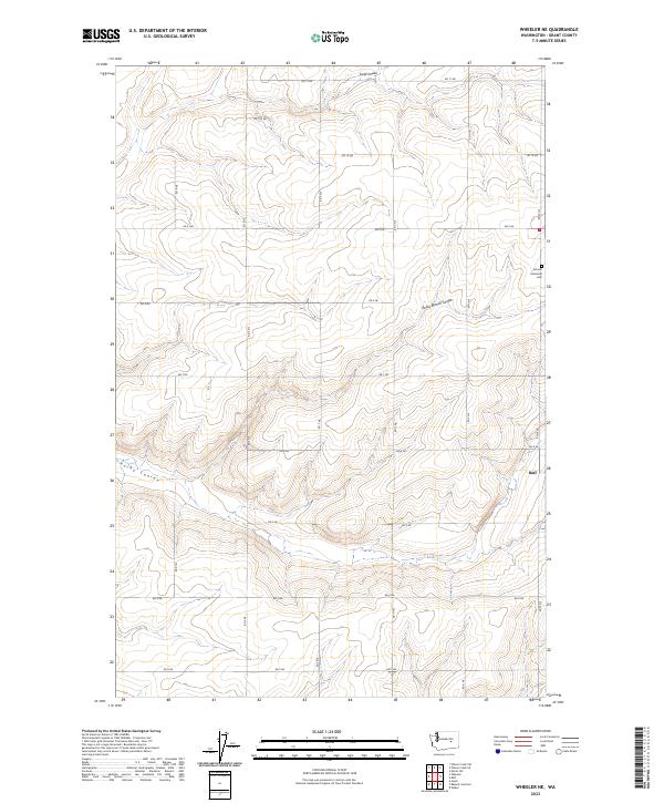 US Topo 7.5-minute map for Wheeler NE WA