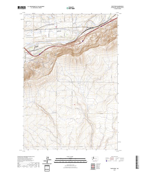 US Topo 7.5-minute map for Whitstran WA