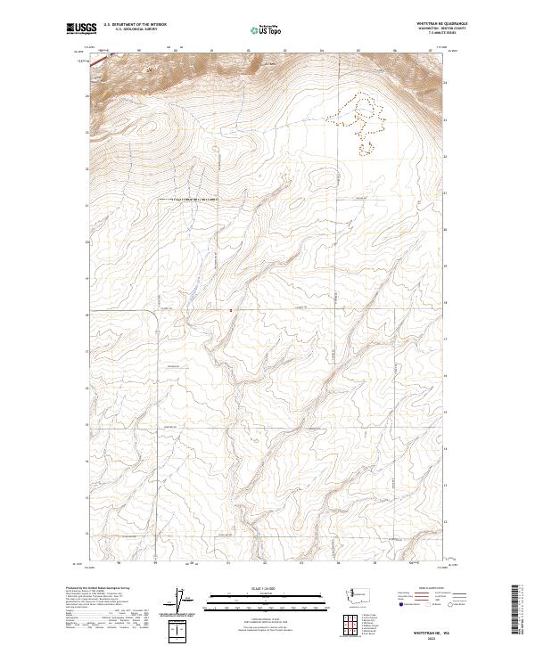 US Topo 7.5-minute map for Whitstran NE WA