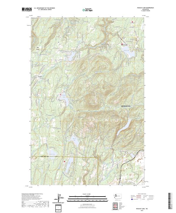 US Topo 7.5-minute map for Wildcat Lake WA