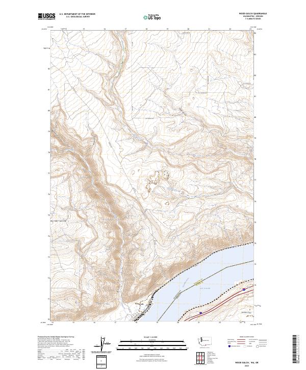 US Topo 7.5-minute map for Wood Gulch WAOR