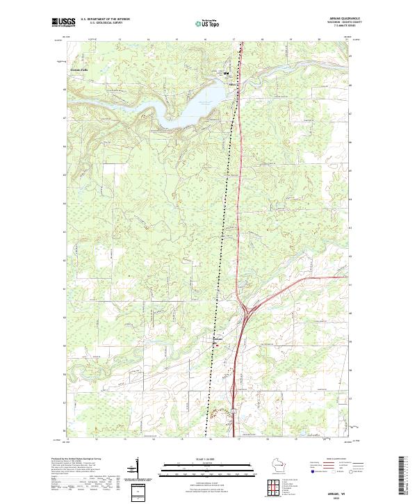 US Topo 7.5-minute map for Abrams WI