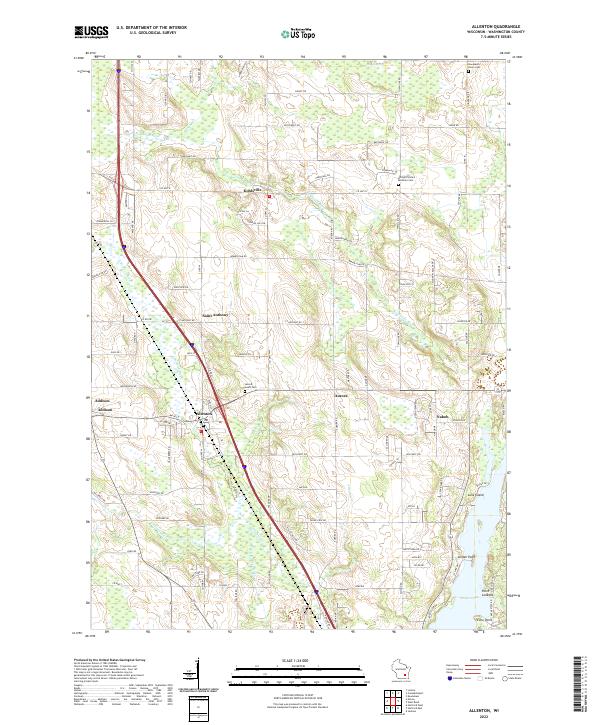 US Topo 7.5-minute map for Allenton WI