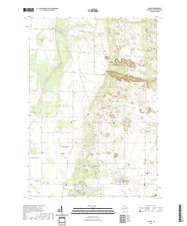 US Topo 7.5-minute map for Almond WI