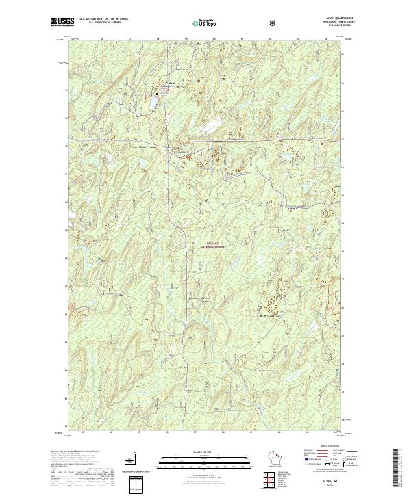 US Topo 7.5-minute map for Alvin WI