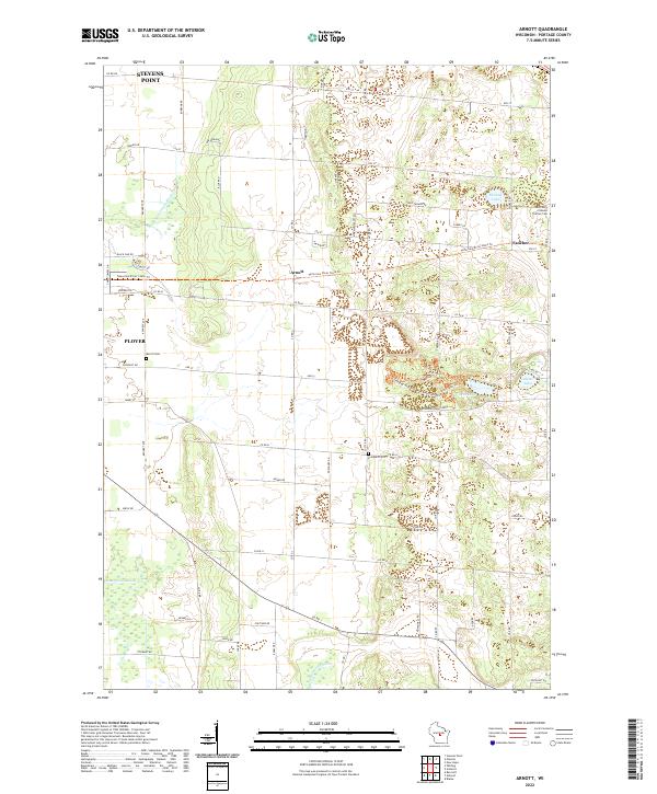 US Topo 7.5-minute map for Arnott WI