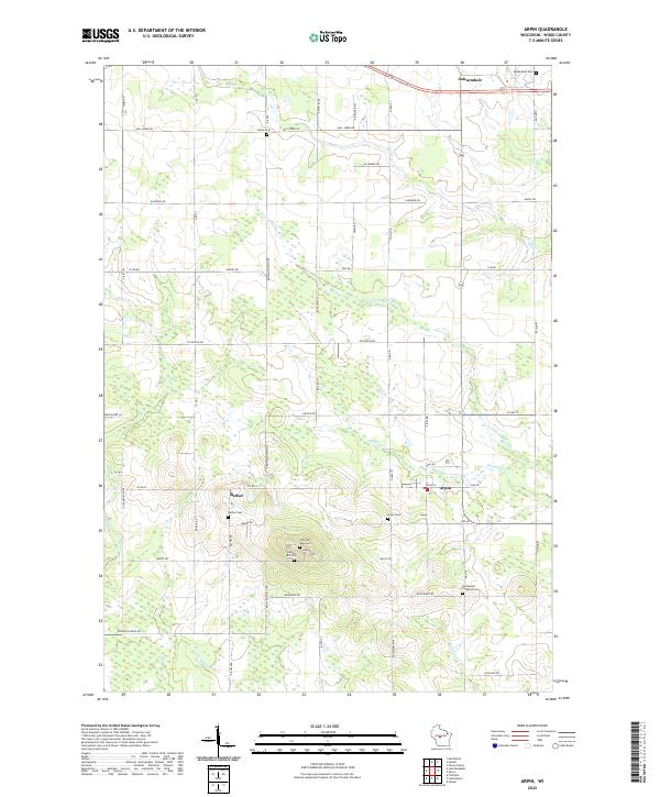 US Topo 7.5-minute map for Arpin WI