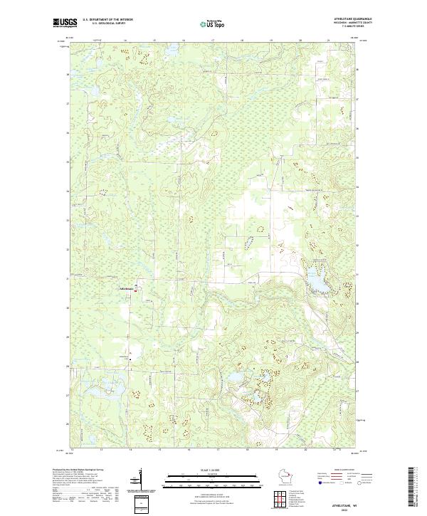 US Topo 7.5-minute map for Athelstane WI