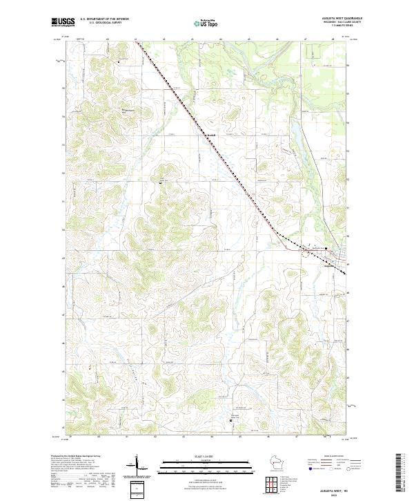 US Topo 7.5-minute map for Augusta West WI