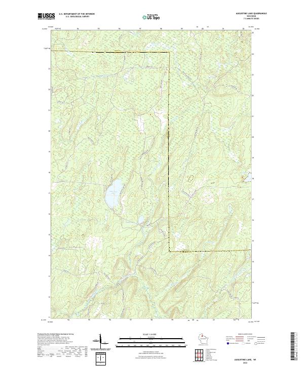 US Topo 7.5-minute map for Augustine Lake WI